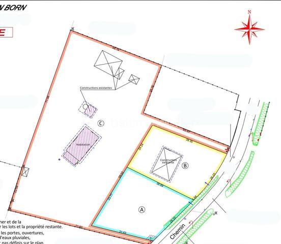 Terrain de 1 000 m²