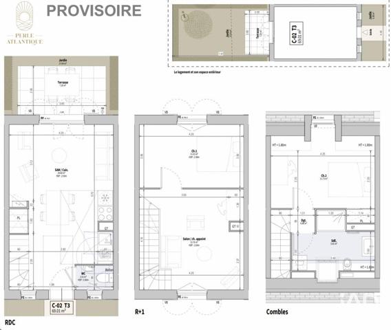 Maison à vendre 3 pièces 69 m² Le Palais