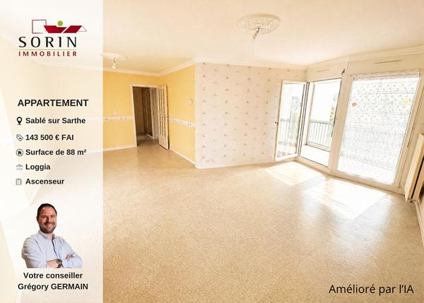 APPARTEMENT 3 CHAMBRES , Sable sur sarthe
