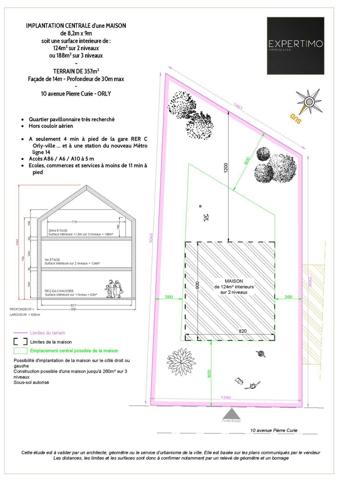 Orly (94310) Terrain constructible pour une maison jusqu'à 260m² de surface