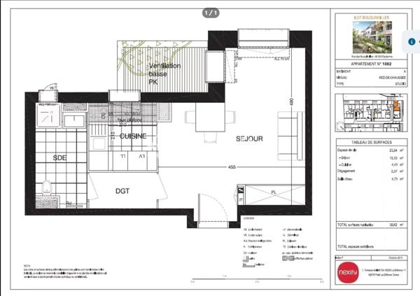 Appartement 1 pièce - 31 m²