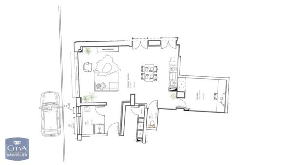 Appartement à louer 2 pièces 58.26m²