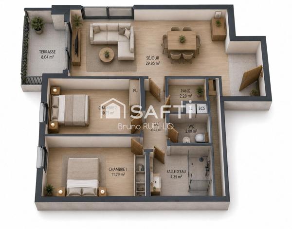 ARGELÈS-SUR-MER – Vente en VEFA T3 AVEC TERRASSE
