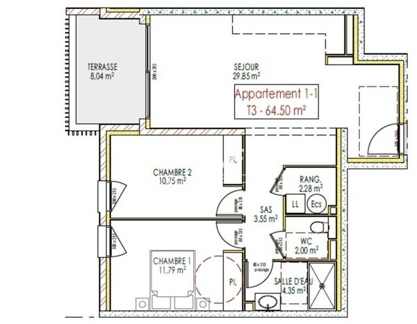ARGELÈS-SUR-MER – Vente en VEFA T3 AVEC TERRASSE