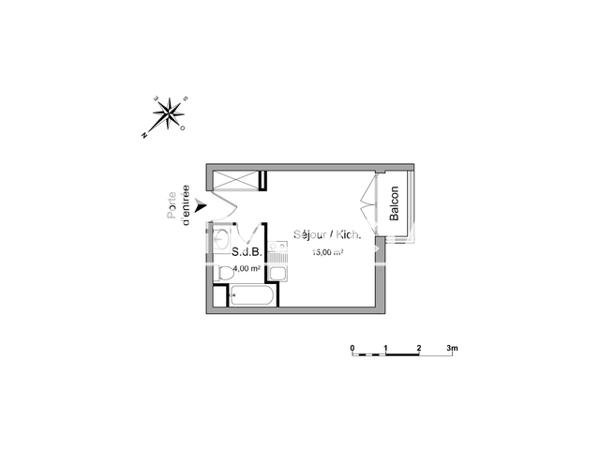 Location Studio 19 m² - 7 RUE DES ARTS Grenoble 38000