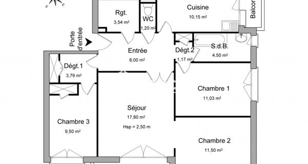 Location Appartement 4 pièces 82.43 m² - Vienne 38200