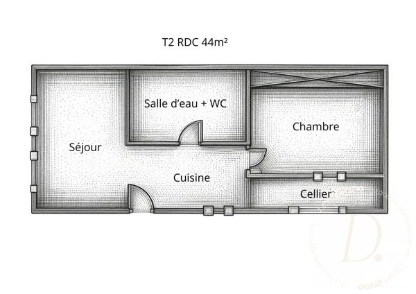 Idéal investisseur — T2 de 44 m² Vendu loué