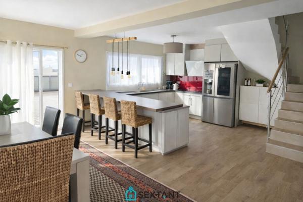 Belle villa mitoyenne familiale de 135 m² avec piscine chauffée -Collonges-Secteur Ecorans- 630.000 €