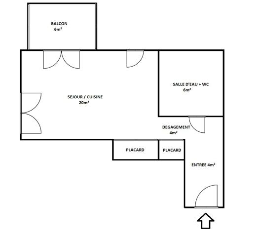 Appartement 1 pièce - 35 m² Exclusivité