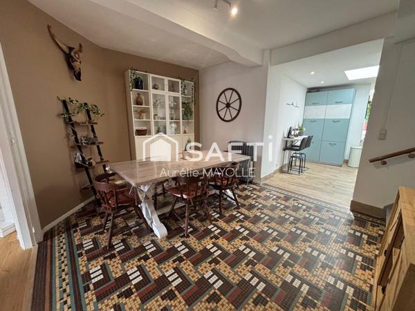 Maison de ville 1930, 4 chambres, jardin, garage