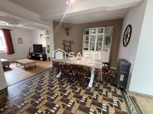 Maison de ville 1930, 4 chambres, jardin, garage