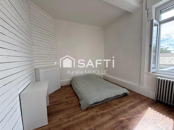 Maison de ville 1930, 4 chambres, jardin, garage