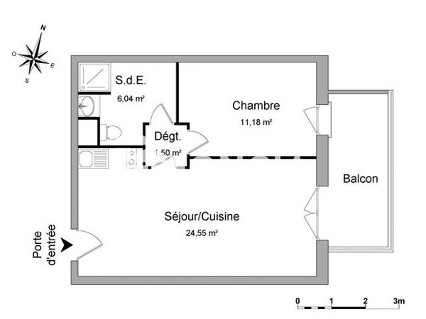 Location Appartement 2 pièces 43.27 m² - 112 AVENUE DE FRONTON Toulouse 31200