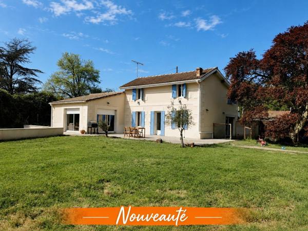Belle girondine en pierre rénovée sur terrain de 1800m²