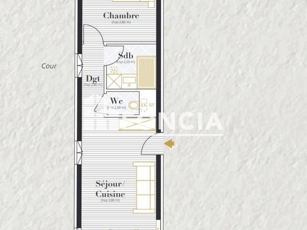 Location Appartement 2 pièces 46.4 m² - Auray 56400