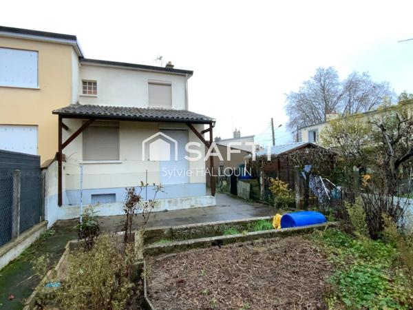 Maison à rénover 67m2, 2 chambres, jardin, garage