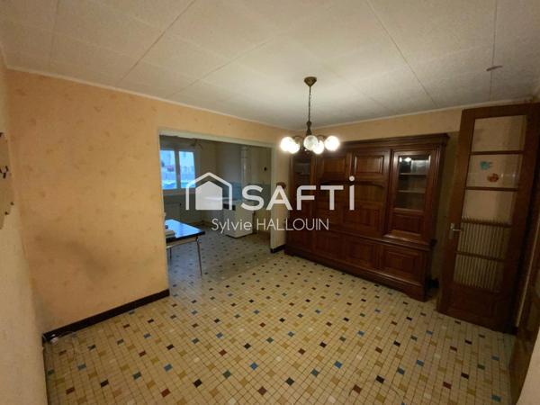 Maison à rénover 67m2, 2 chambres, jardin, garage