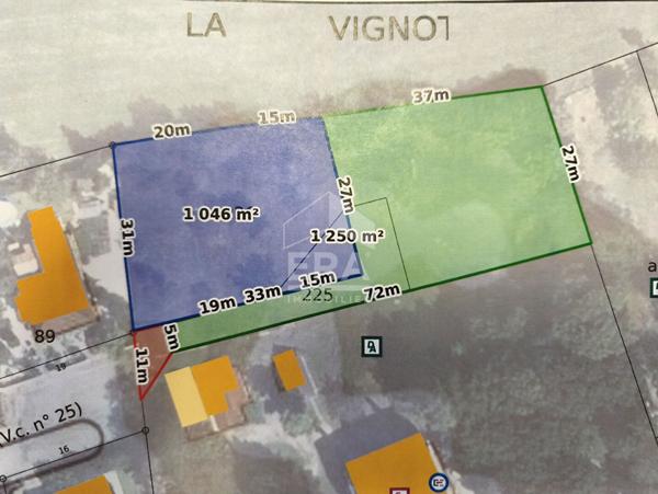 Terrain Damparis 1046 m2 constructibles dans un cadre privilegié