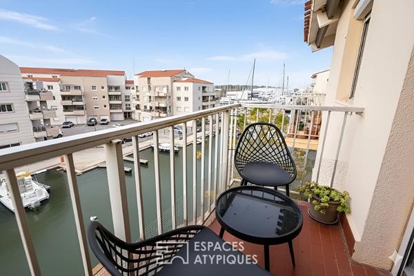 Appartement en dernier étage avec vue sur la Marina à Canet-Plage
