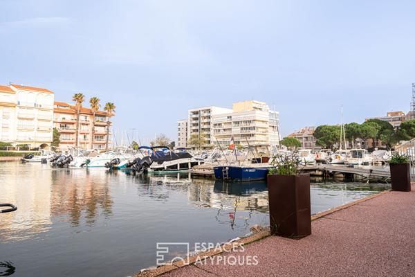 Appartement en dernier étage avec vue sur la Marina à Canet-Plage