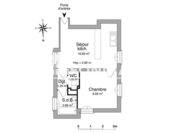 Location Appartement 2 pièces 31.78 m² - Reviers 14470
