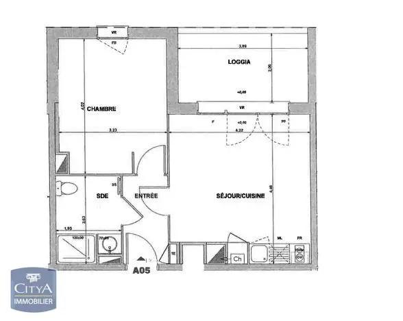Appartement à louer 2 pièces 38.85m² Muret (31600)