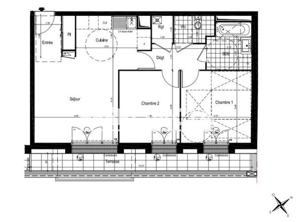 Location Appartement 3 pièces 61.06 m² - 2/4 RUE EMILE KAHN Le Blanc Mesnil 93150