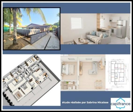 A VENDRE A KOUROU (GUYANE FRANCAISE) UNE MAISON INDIVIDUELLE T8 DE 195 m² + 1 STUDIO INDEPENDANT DE 29 m² - TERRAIN DE 526 m² - AU PRIX DE 255 000 €.
