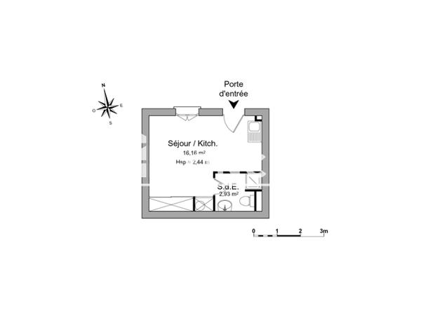 Location Studio meublé 19.09 m² - RESIDENCE LES MEUNIERS La Rochelle 17000