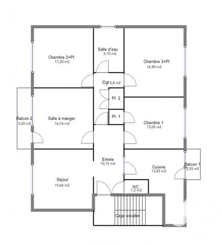 Appartement à vendre 4 pièces 117 m² Thionville