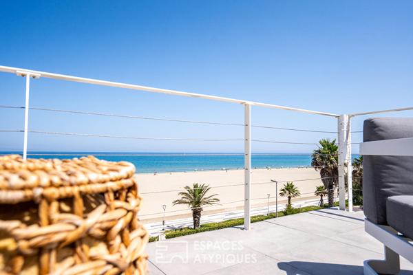 Vue mer et son toit terrasse sur la côte Vermeille