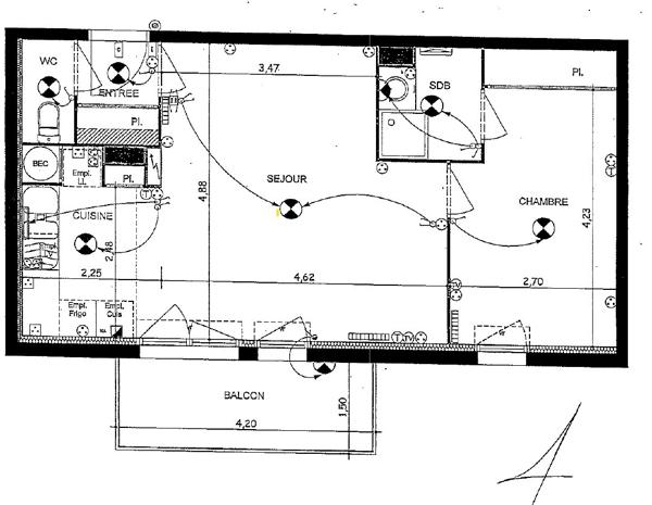 Appartement * 2 Pièces * 45 M² * 44230 Saint Sebastien Sur Loire * 547 * 50 * 597, Saint sebastien sur loire 44230