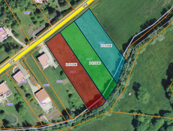 Achat terrain près de Bletterans - 2580 m² - 32 500 €