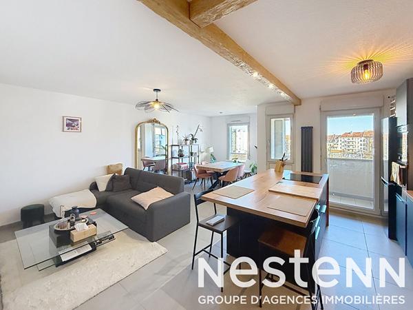 Appartement Metz 3 pièces - 67m2 - 2 chambres - balcon - garage - place de stationnement - cave