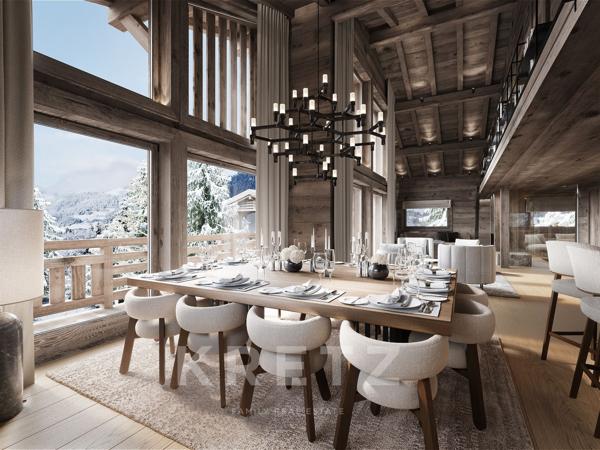 MEGEVE- MONT D'ARBOIS - Chalet vendu en l'état futur d'achèvement 340 m2