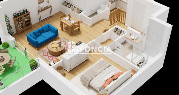 À vendre Appartement 2 pièces 51.1 m² - Saint-andré-des-eaux 44117