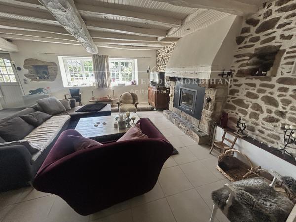 Saint-Armel (56450) Magnifique Longère en Pierre à Deux Pas de la Plage – Petite Vue Mer Côté Golfe !