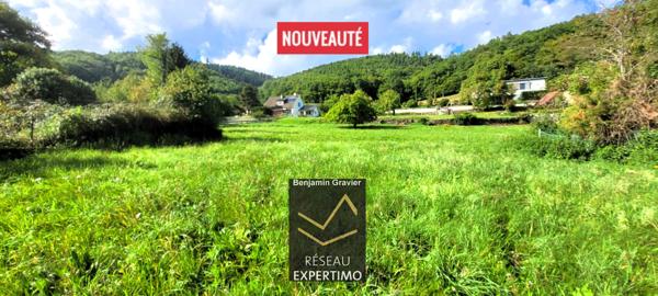 Luttenbach-près-Munster (68140) Terrain de construction de 23 ares, ensoleillé, faible pente, viabilisations proches, vue dégagée