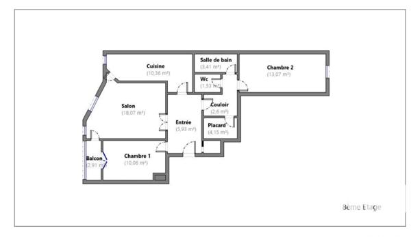 Appartement à vendre 3 pièces 69 m² Créteil