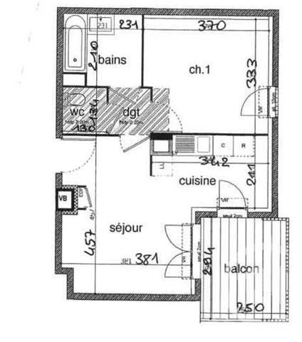 Appartement F2 à vendre  2 pièces - 40,76 m 2   CHAMPAGNE AU MONT D OR  - 69