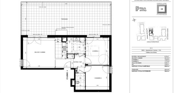 Location Appartement 3 pièces 66.85 m² - Bagneux 92220