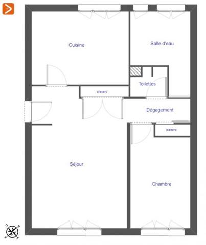 T2 Vandoeuvre-lès-Nancy 60 m²