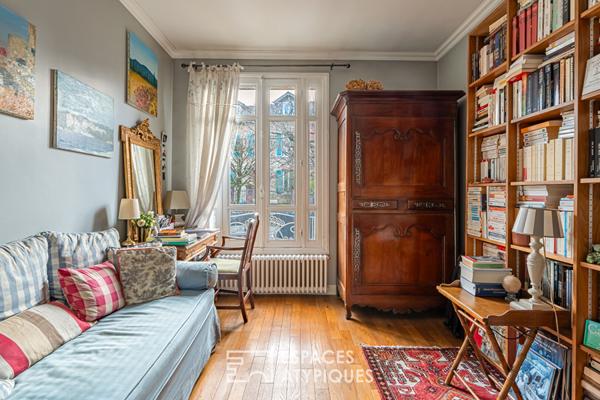 Meulière et son extension avec jardin bucolique