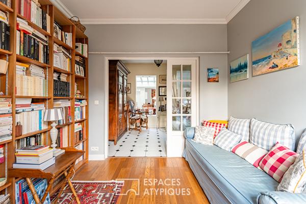 Meulière et son extension avec jardin bucolique