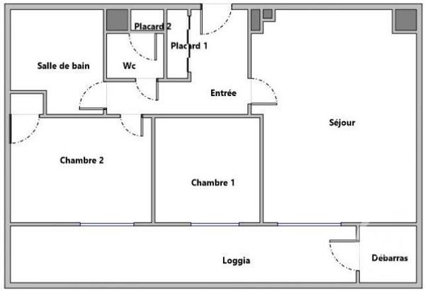 Appartement F3 à vendre  3 pièces - 72,87 m2 PARIS - 75017