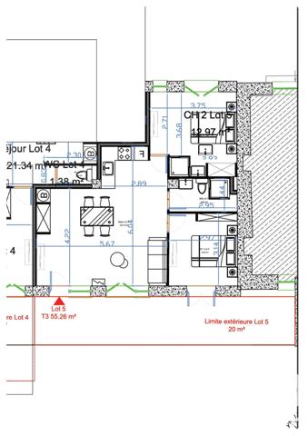 Appartement à vendre 3 pièces 55 m² Francheville