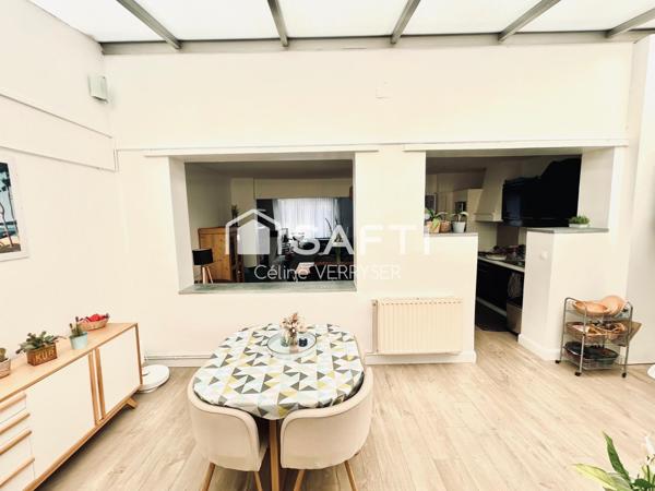 Maison 3 chambres, garage  , cour