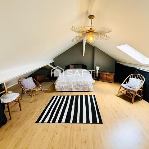 Maison 3 chambres, garage  , cour