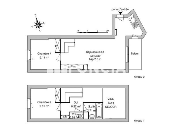 Location Appartement 3 pièces 51.3 m² - LE MAGISTERE - ETG 4 APT 401 - 394 CHEMIN DE MOULARES Montpellier 34000