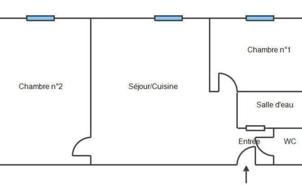Appartement à vendre    3 pièces • 43 m2 Clichy